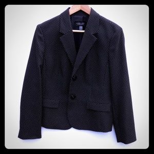 Polka dotted ladies black blazer